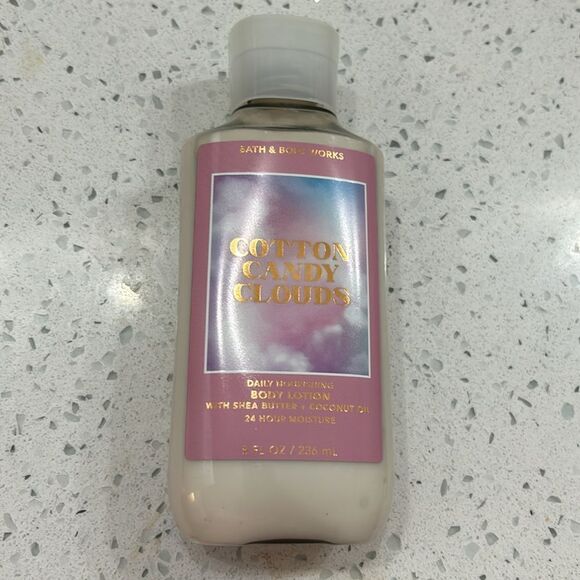 Bath & Body Works COTTON CANDY CLOUDS 24 HR Moisture Body Lotion NEW Full Size - Picture 2 of 4